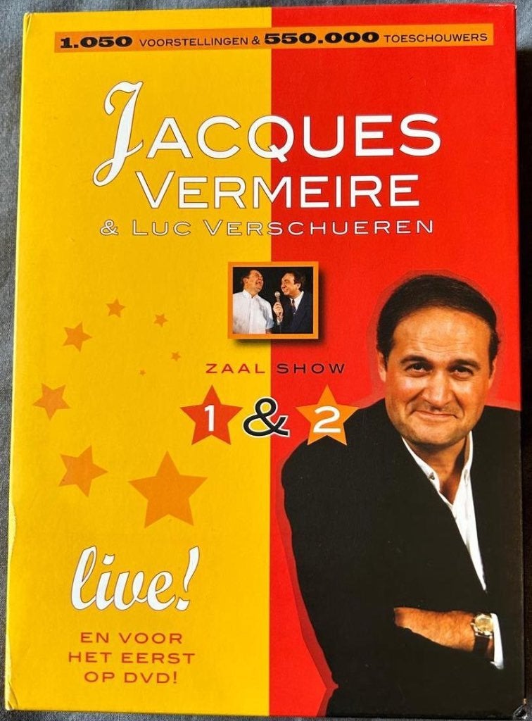 Jacques Vermeire - Zaalshow 1 en 2 DVD, Ophalen of Verzenden