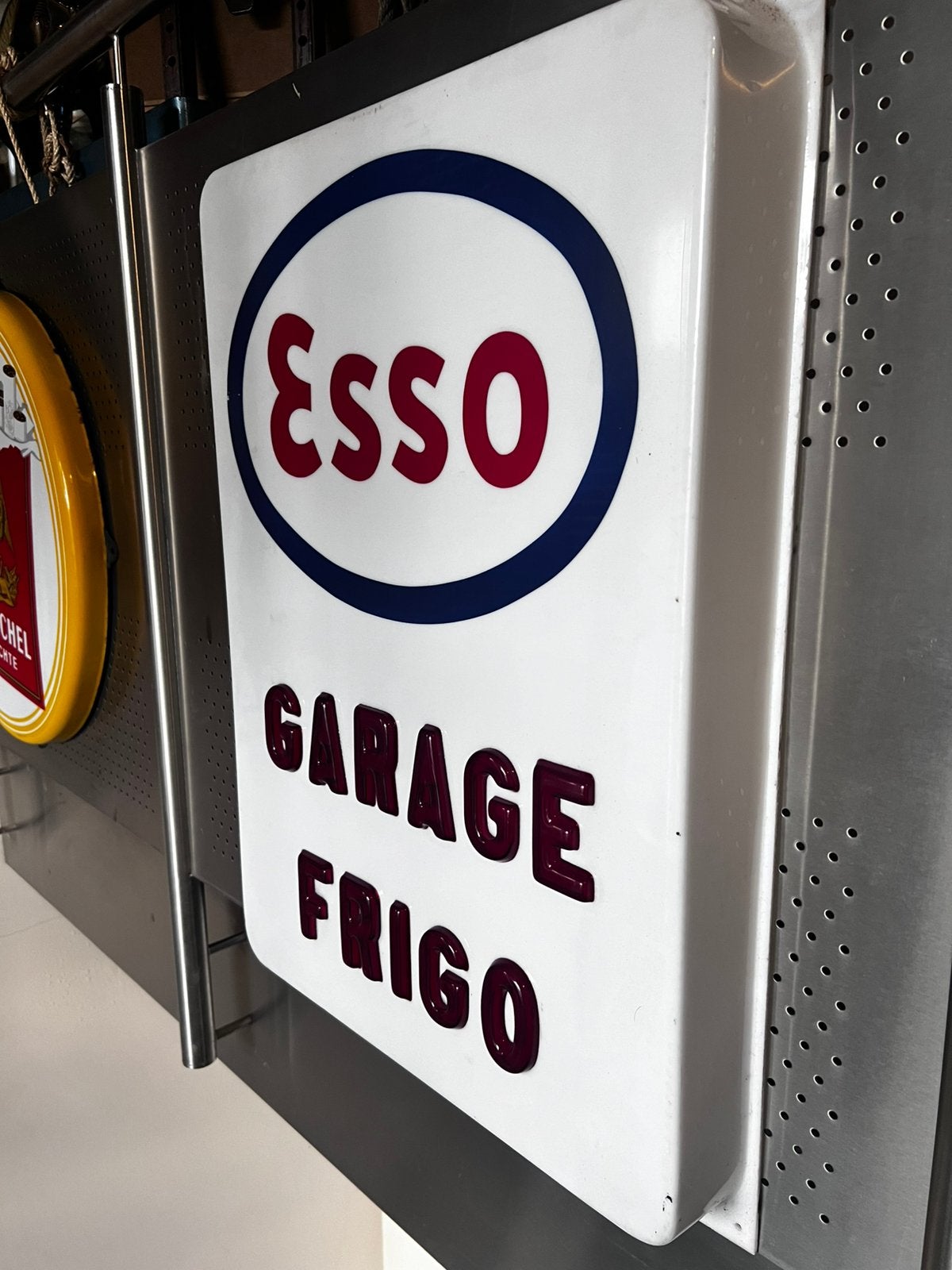 Zeldzame oude lichtbak Esso garage Frigo, Verzamelen, Ophalen of Verzenden, Zo goed als nieuw