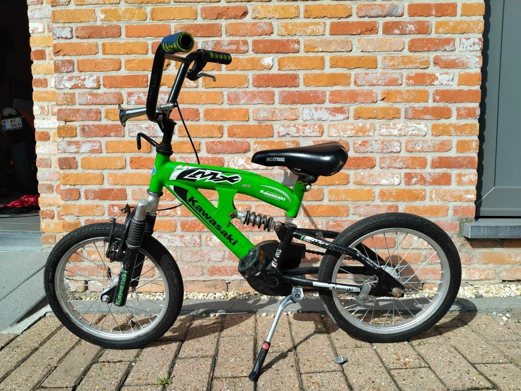 Kinderfiets Kawasaki (+/- 16 inch), Kawasaki, Enlèvement, Utilisé, Frein à main