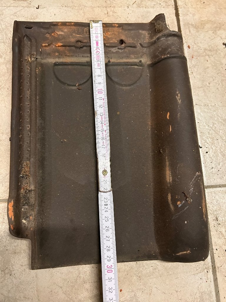 stormpannen rustiek oud koper, Doe-het-zelf en Bouw, Ophalen, Zo goed als nieuw, 15 m² of meer, Dakpannen