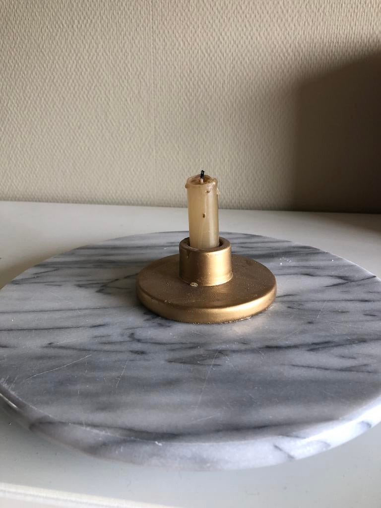 Gouden kaarsenhouder, Ophalen, Zo goed als nieuw, Kandelaar, Minder dan 25 cm