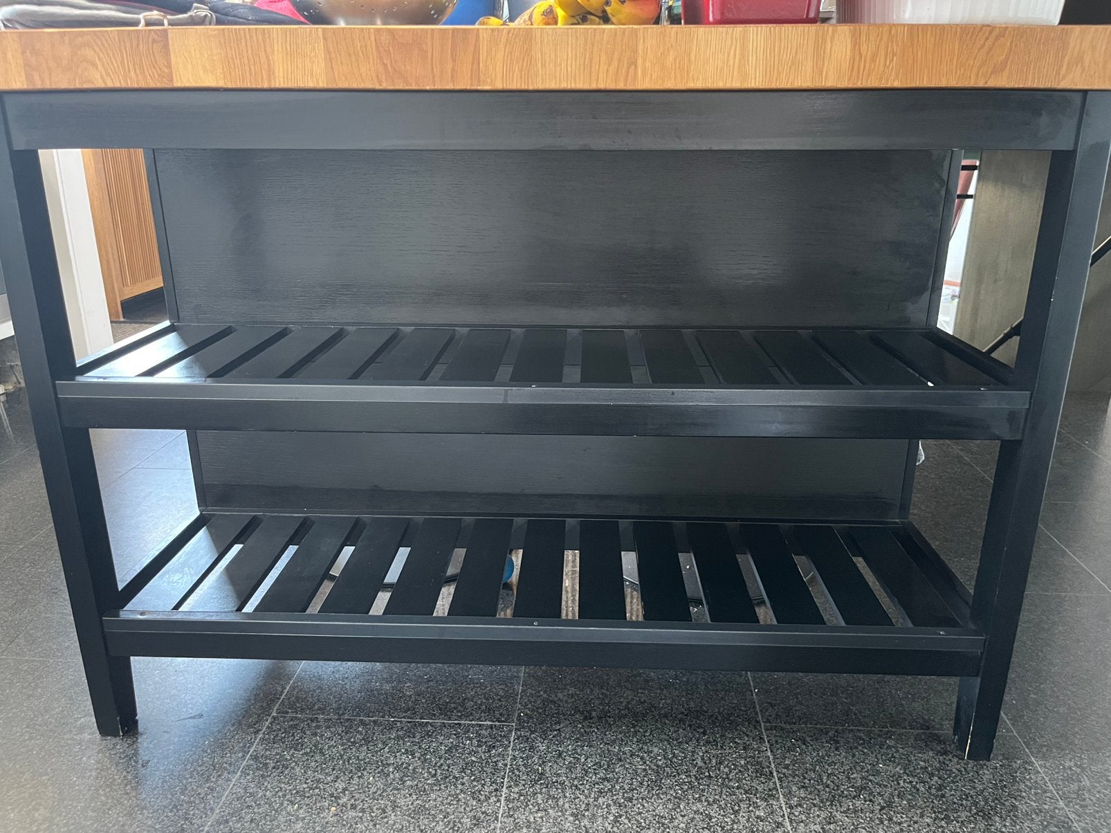 Keukeneiland ikea zwart hout, Moins de 100 cm, 100 à 150 cm, Enlèvement, Utilisé
