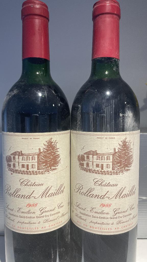 2X ROLLAND MAILLET 1988 St Emilion Grand Cru, Verzamelen, Ophalen of Verzenden