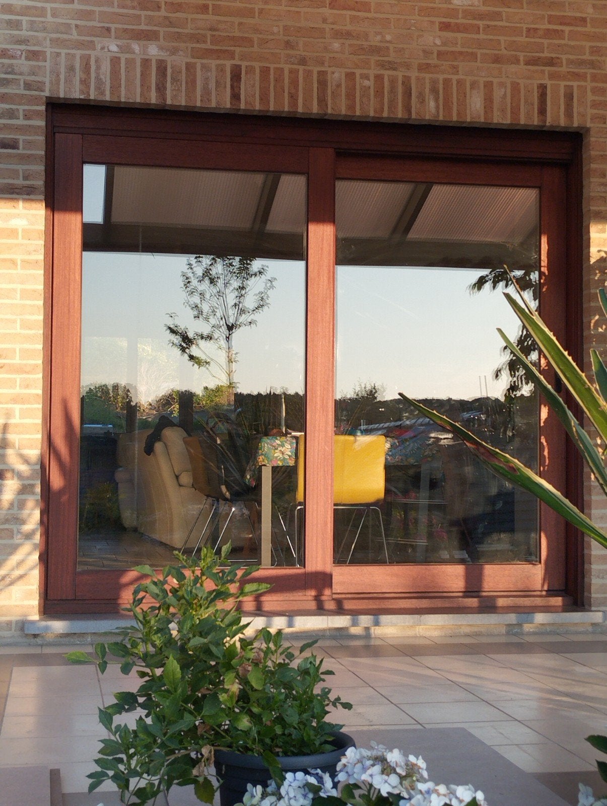 Châssis porte coulissante en bois double vitrage, Jardin & Terrasse, Verrières, Enlèvement, Comme neuf
