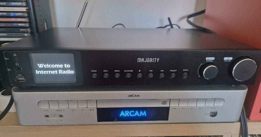Ampli CD Solo Audiophile Arcam + Streamer Majority, Enlèvement ou Envoi, Utilisé, Stéréo, Moins de 60 watts