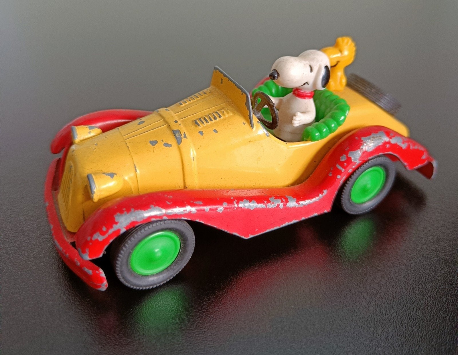 Vintage Snoopy & Woodstock autootje., Ophalen of Verzenden