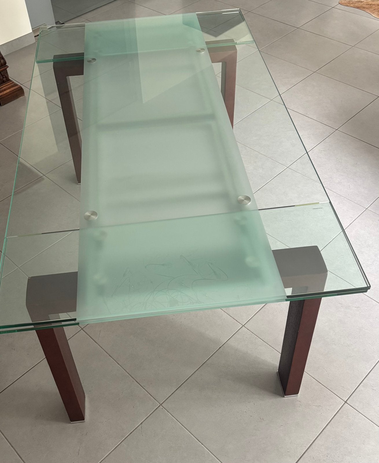 Table à manger en verre, 75 cm ou plus, 150 à 200 cm, Modernistisch, Comme neuf