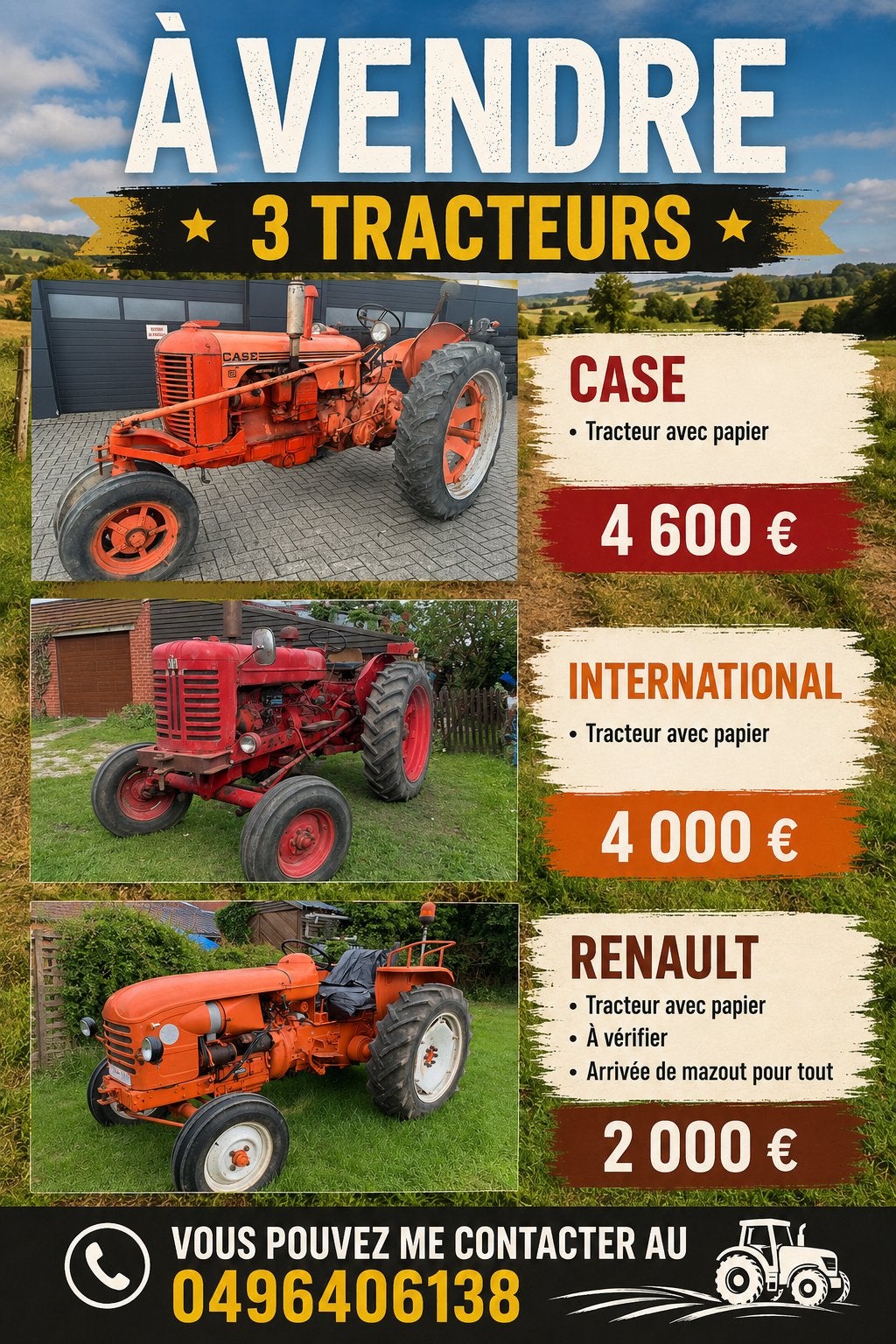 Plusieurs Tracteur, a vendre voir photo, Enlèvement