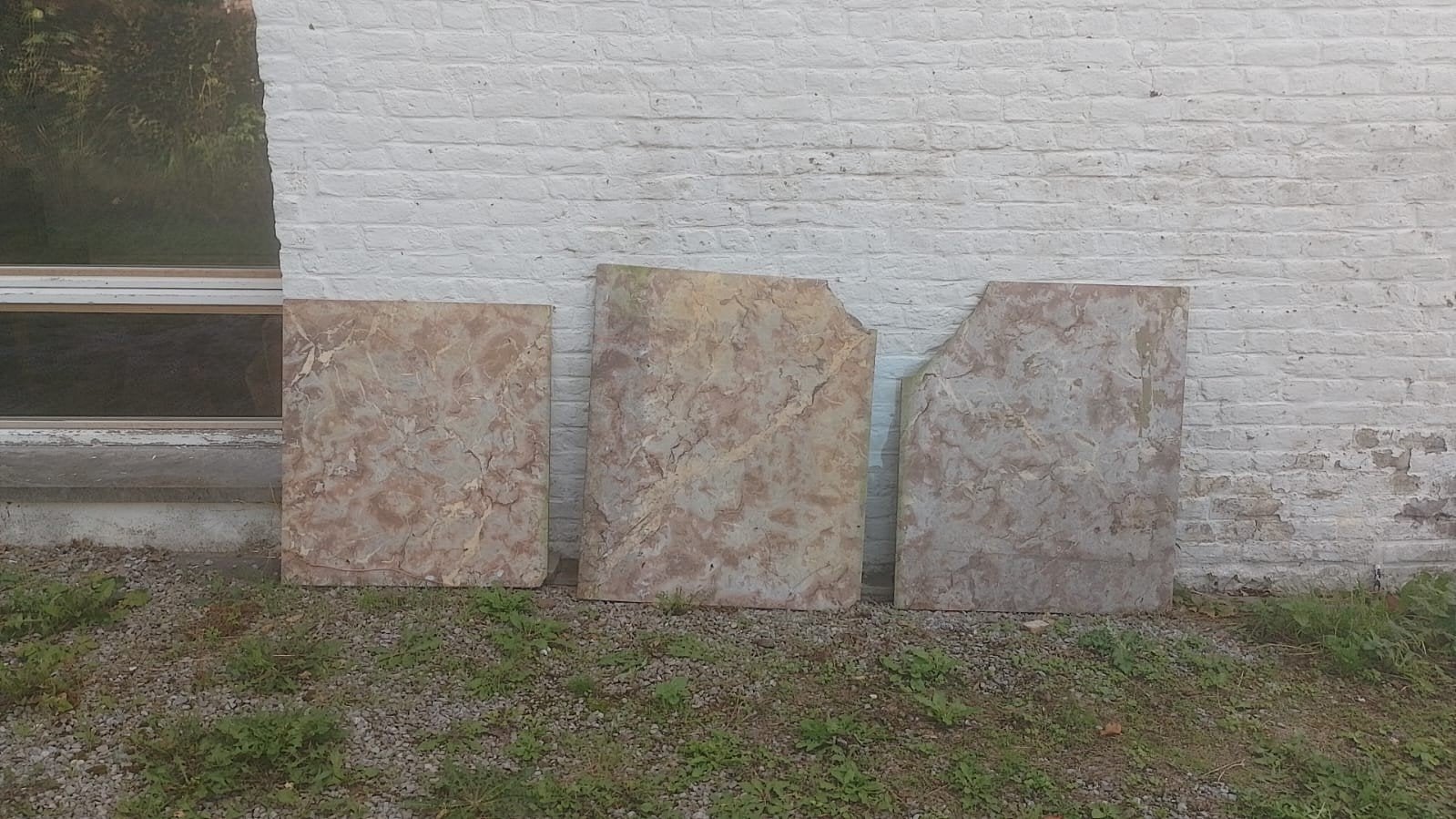 Lot de 3 plaques de marbre, Enlèvement, Marbre