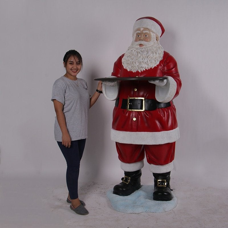 Père Noël avec plateau —  Père Noël - Père Noël 183 cm, Divers, Enlèvement, Neuf