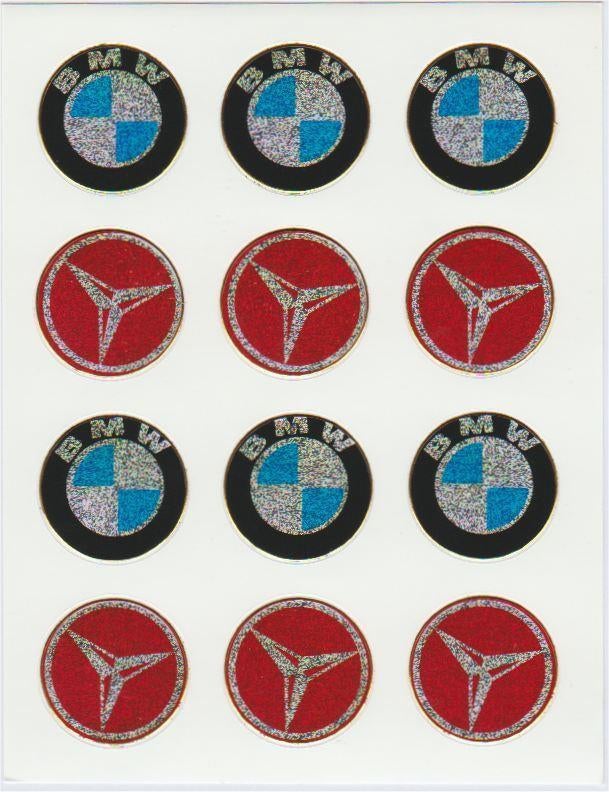 Modelbouw sponser metallic stickervel [BMW, Mercedes] #9, Verzenden, Nieuw
