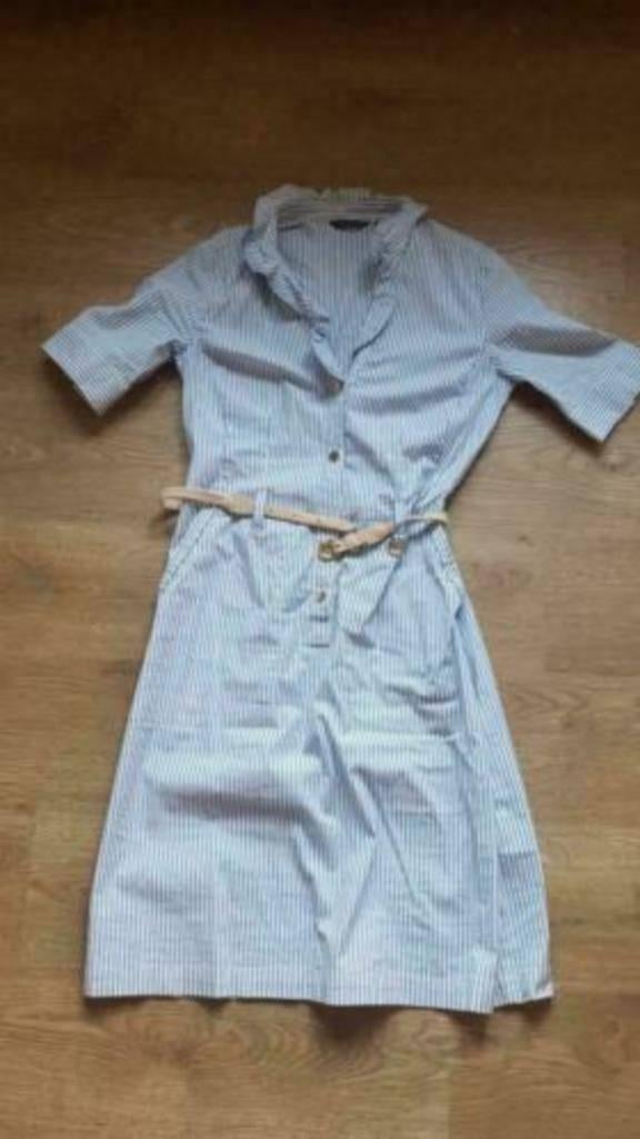 blauw wit kleed River woods maat 34 - 36 - XS - smal, Kleding | Dames, Blauw, Ophalen of Verzenden, Zo goed als nieuw, Knielengte