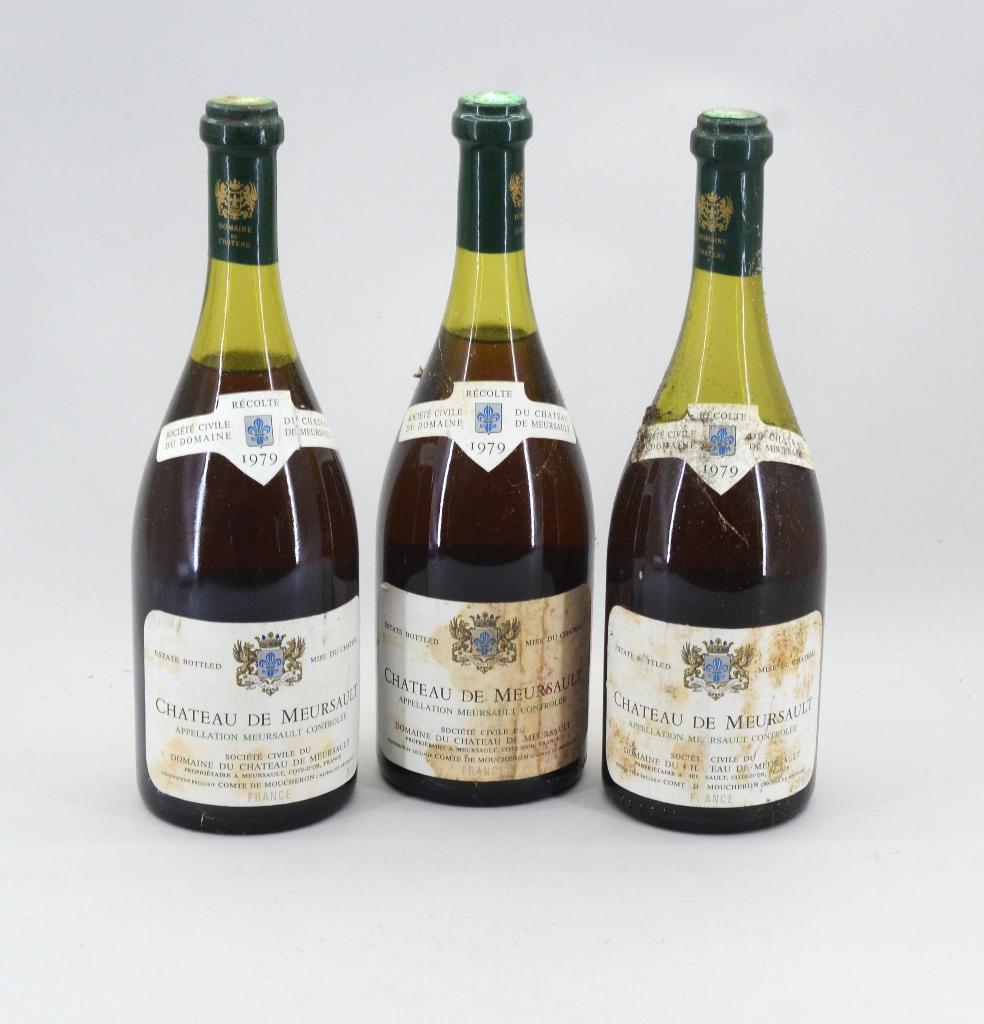 Chateau de Meursault 1979. 3 flessen. Bourgogne, Frankrijk, Ophalen of Verzenden, Zo goed als nieuw, Rode wijn