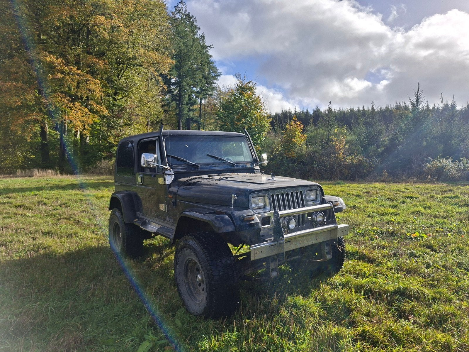 Jeep Wrangler YJ 1989, 2.5L 4x4 Oldtimer, Autos, Cuir, Achat, 2500 cm³, Boîte manuelle