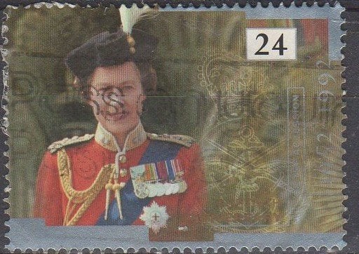 Groot Brittannië - 40 jarig jubeleum Elisabeth II - 1992, Postzegels en Munten, Ophalen of Verzenden, Gestempeld