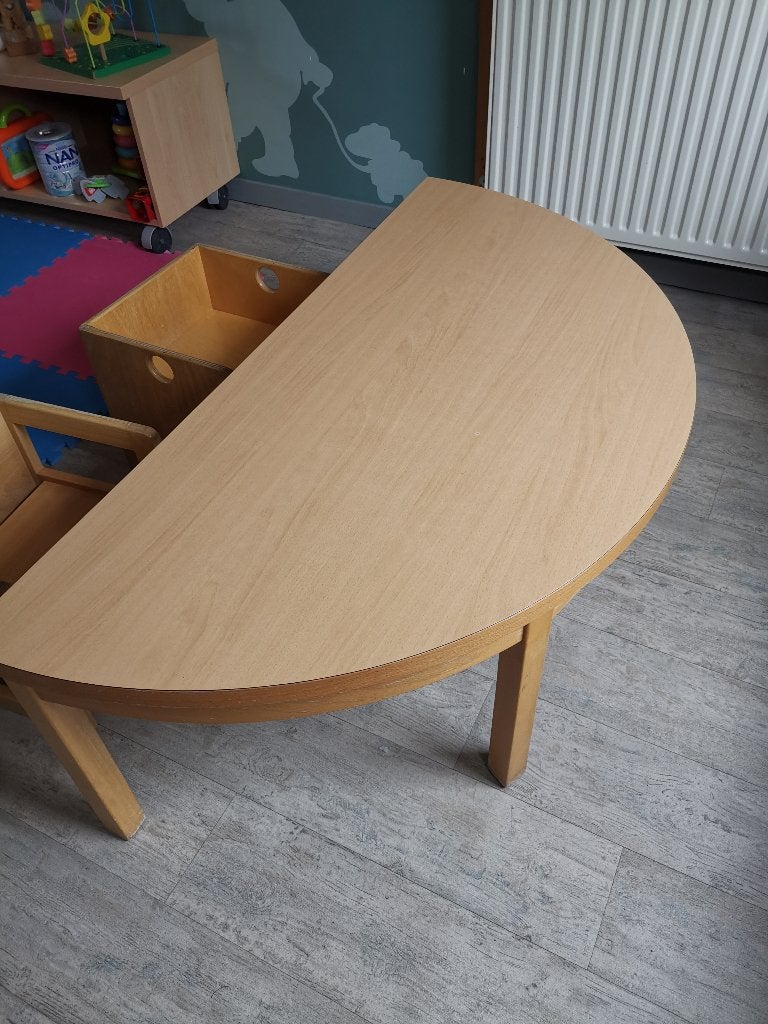 tafel halfrond, Ophalen