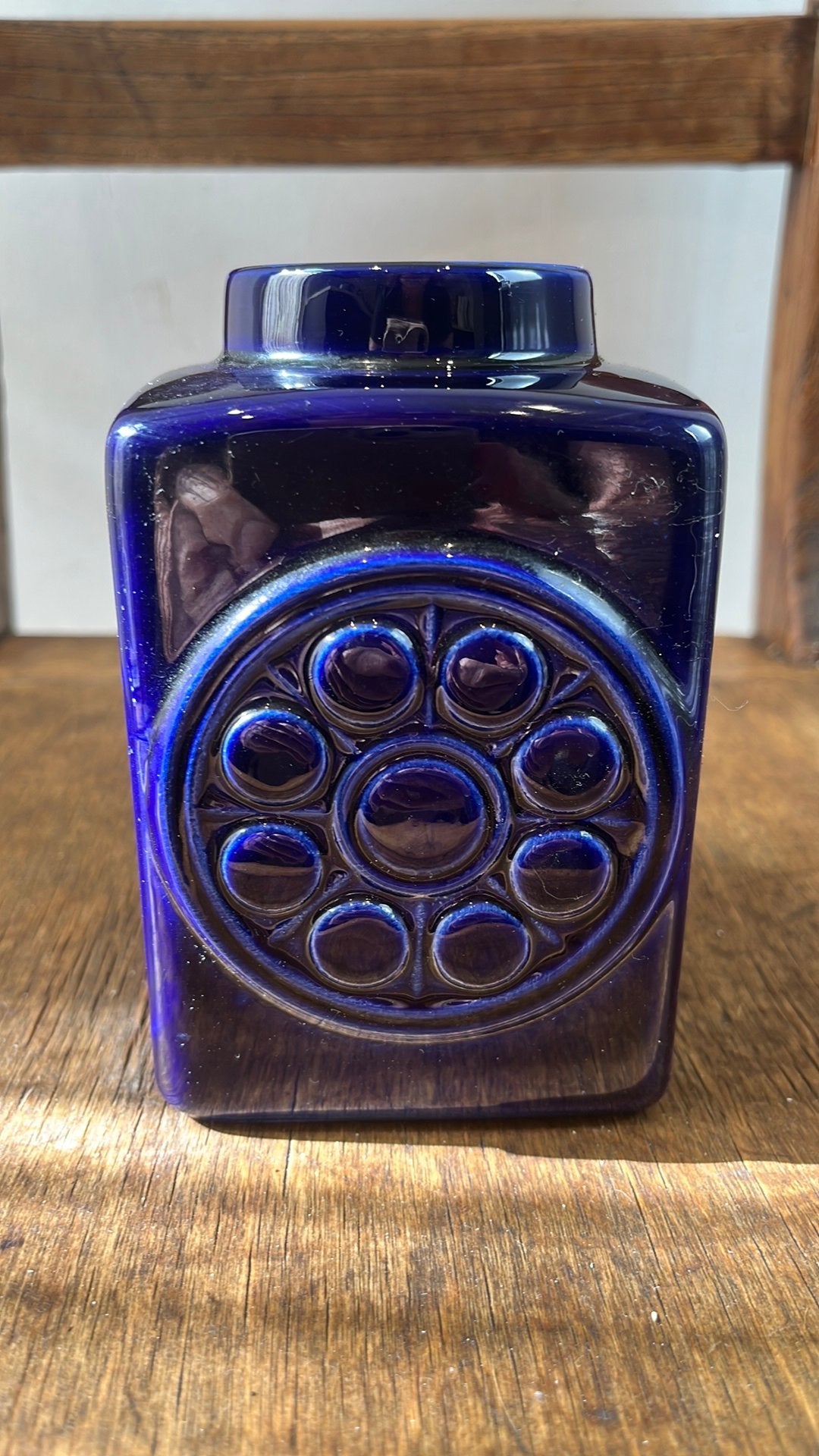 Cobalt blauw vintage vaasje, Huis en Inrichting, Woonaccessoires | Vazen, Ophalen of Verzenden, Zo goed als nieuw