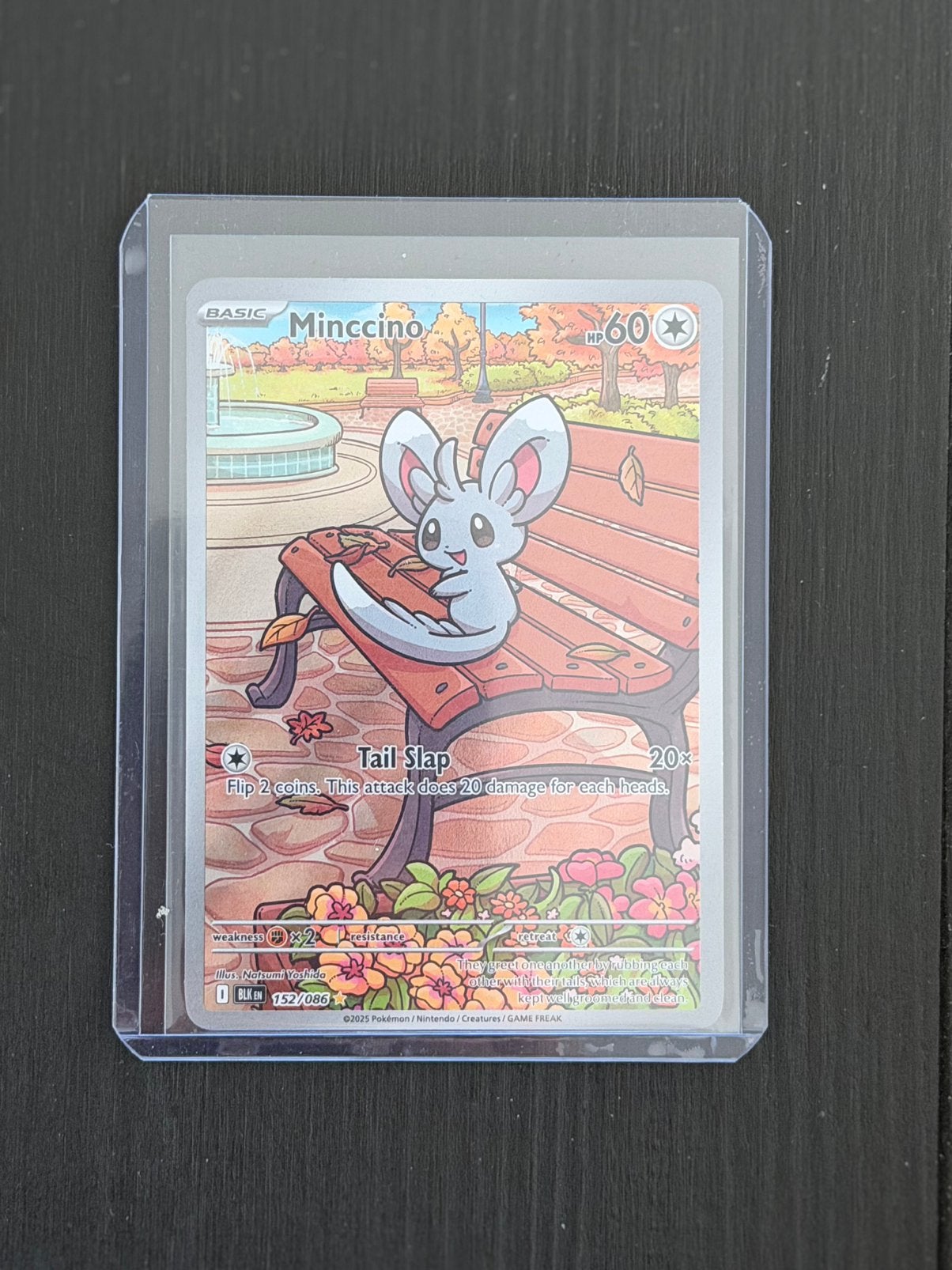 Pokémon Minccino 152/086 – Black Bolt – Illustration Rare, Ophalen of Verzenden, Zo goed als nieuw