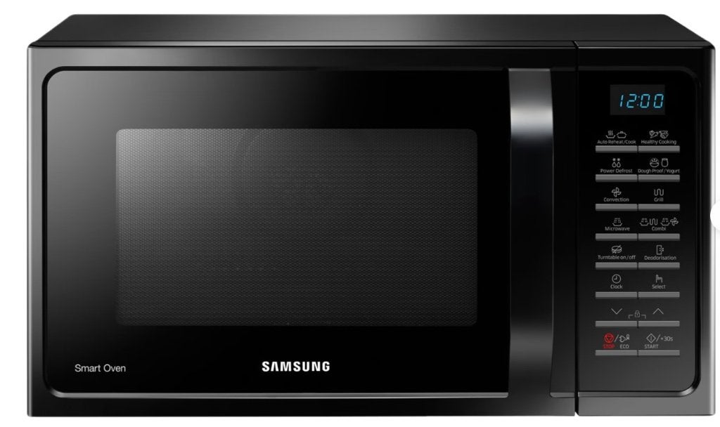 Combi oven / microgolf Samsung MC28H5015AK, Ophalen, Minder dan 45 cm, Zo goed als nieuw, Draaiplateau