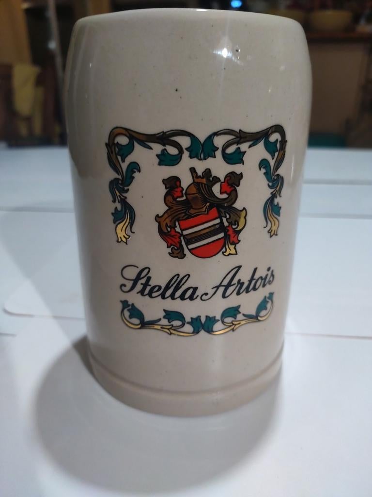 Zeldzame Stella Artois antieke stenen bierpul, Ophalen of Verzenden, Stella Artois