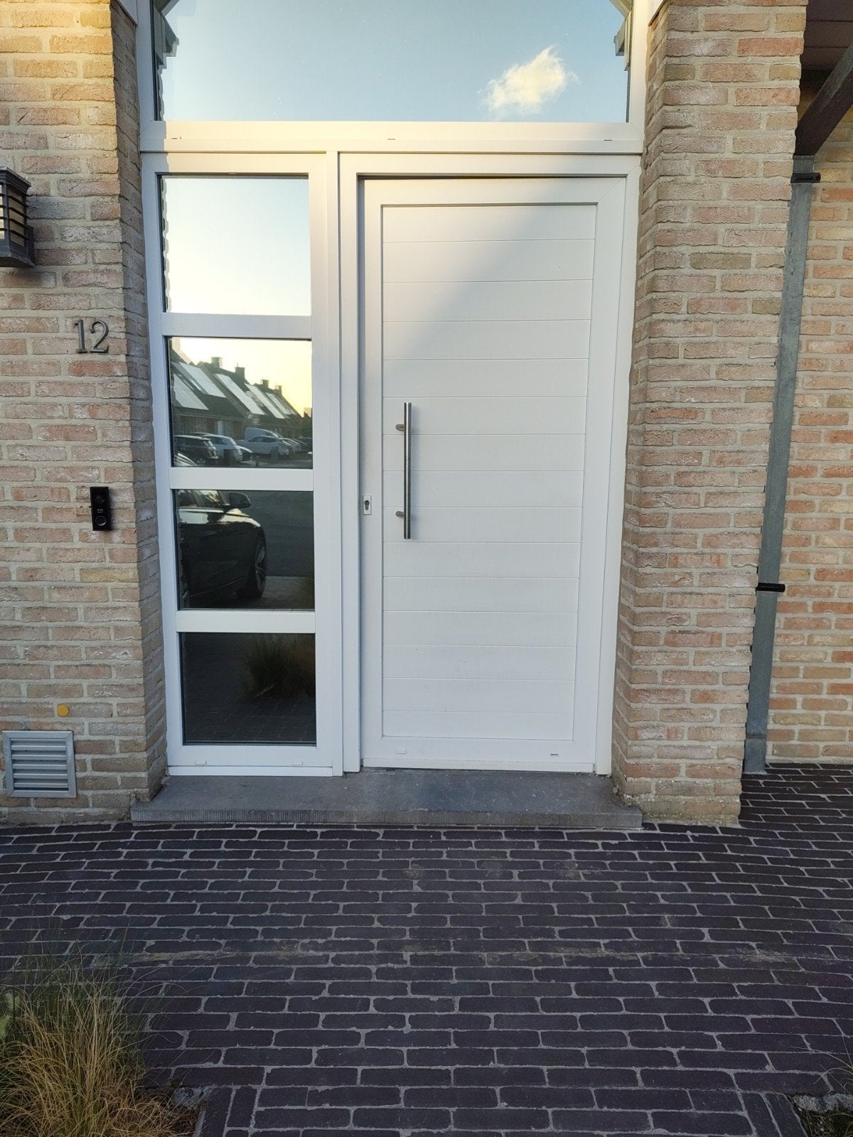 Porte d'entrée en PVC avec serrure à 5 points + fenêtre poss, Bricolage & Construction, 75 à 150 cm, Chambranle de porte, Synthétique