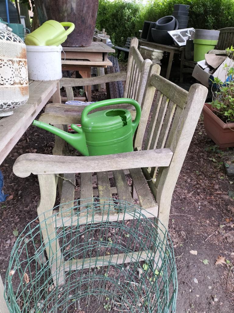 Teak tuinset tuintafel met 4 stoelen opknapper. Gratis, Tuin en Terras, Ophalen