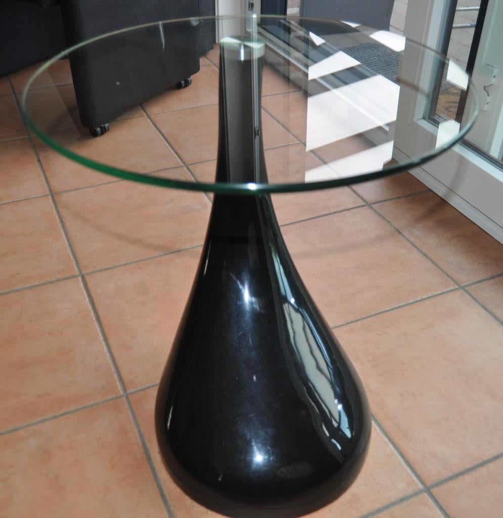 table basse de salon, Maison & Meubles, Rond, Comme neuf, Verre, Enlèvement