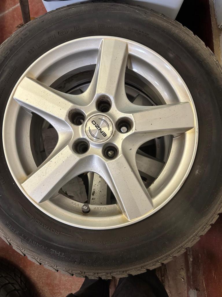 Aluminium velgen met winterband 4 stuk, Ophalen of Verzenden, Winterbanden, Velg(en)