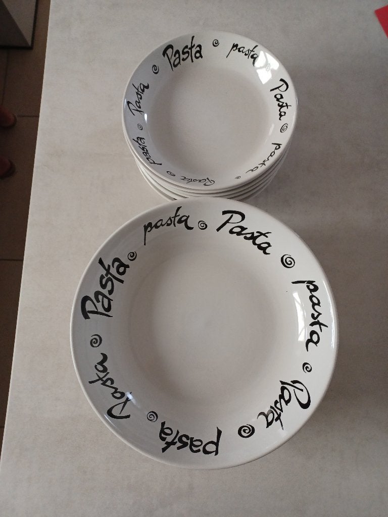 Pastaborden, Huis en Inrichting, Keuken | Servies, Ophalen, Zo goed als nieuw, Bord(en), Overige stijlen