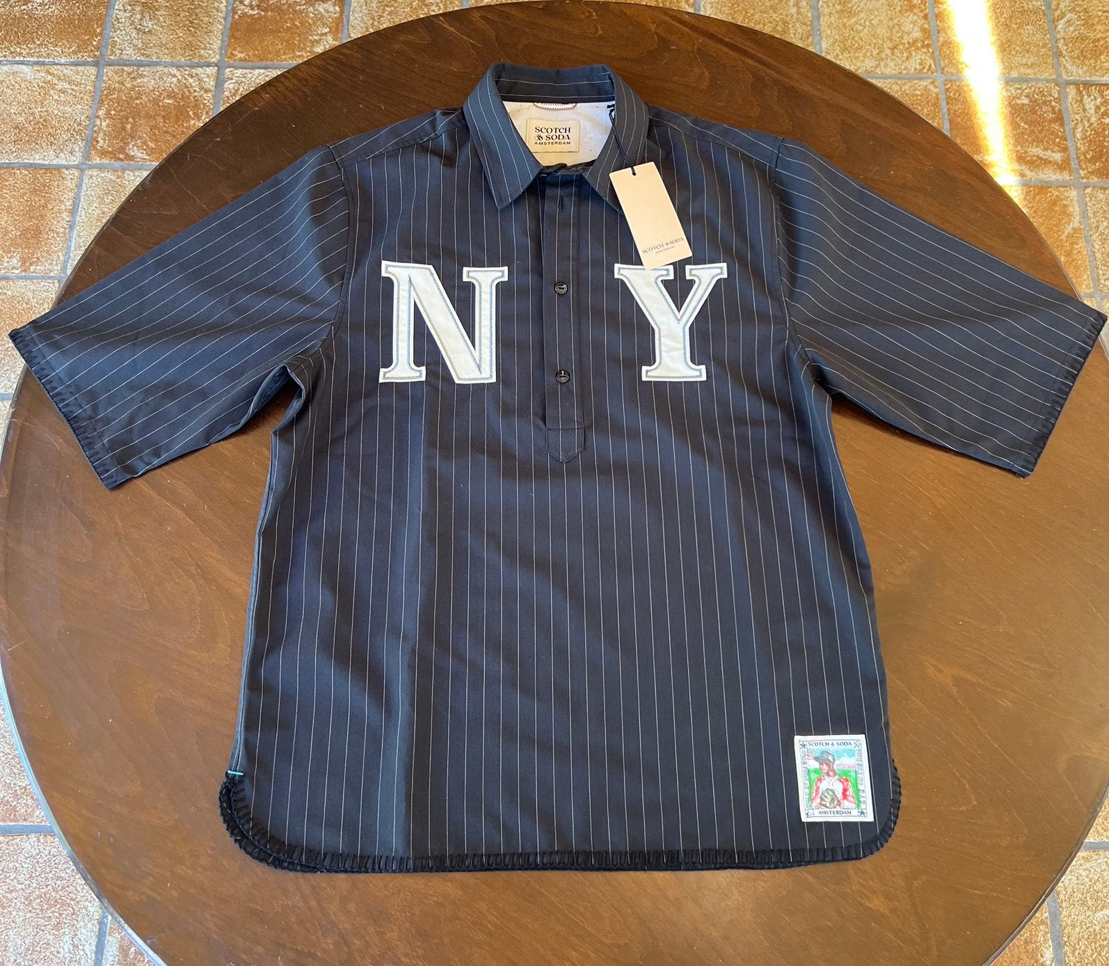 Chemise Style baseball Scotch&Soda, Ophalen, Nieuw, Maat 48/50 (M), Grijs