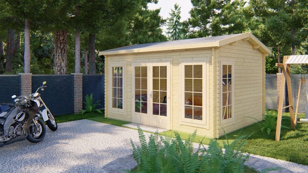 Blokhut - Tuinhuis Arne | 28 mm | vuren onbehandeld, Verzenden, Nieuw