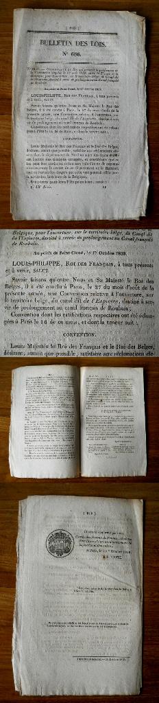 Ordonnance concernant le canal de l' Espierre - Estaimpuis, Ophalen of Verzenden, Gebruikt