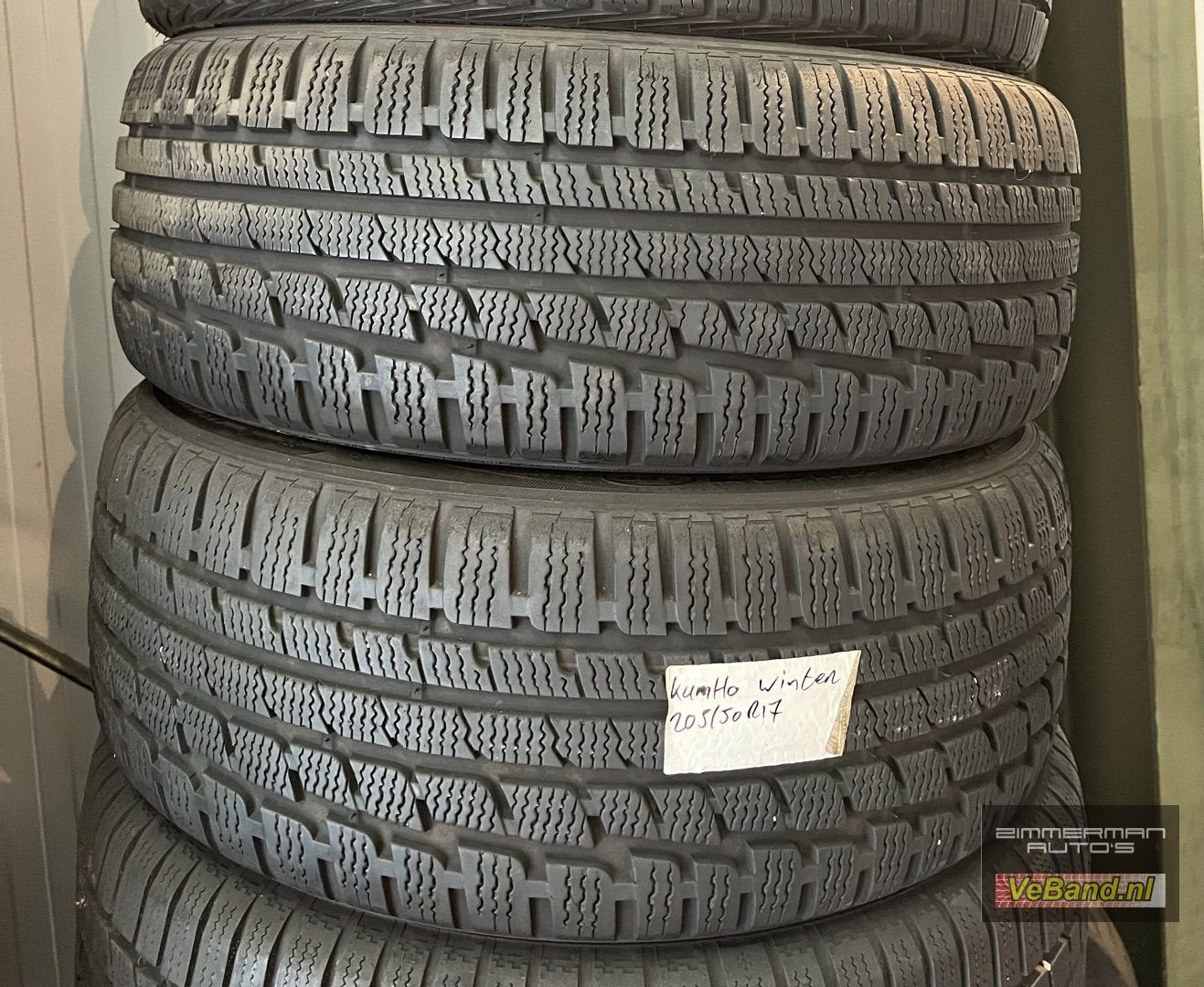 2x Kumho winterbanden 205-50-17, Auto-onderdelen, Banden en Velgen, Ophalen, Gebruikt, -, -