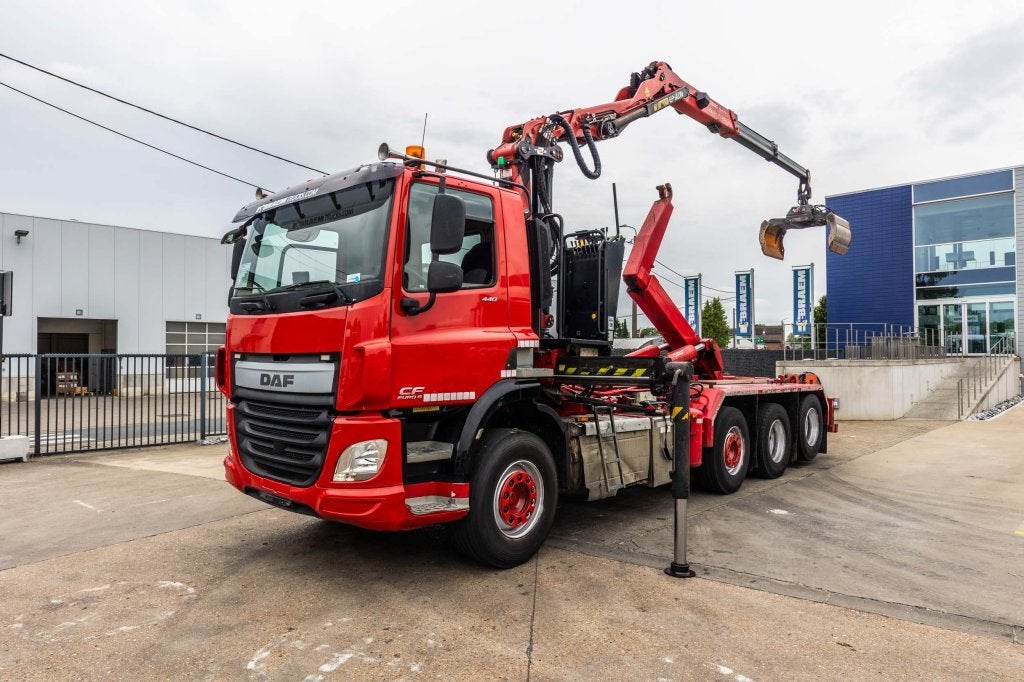 DAF CF 440 FAK-8x2 + Palfinger Epsilon Q180 Z95TR (bj 2015), Auto's, Automaat, 324 kW, Euro 6, 440 pk