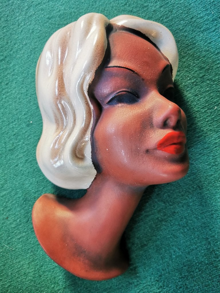 Vintage Cortendorf wandmasker jaren 50, Antiquités & Art, Enlèvement, Pierre/céramique