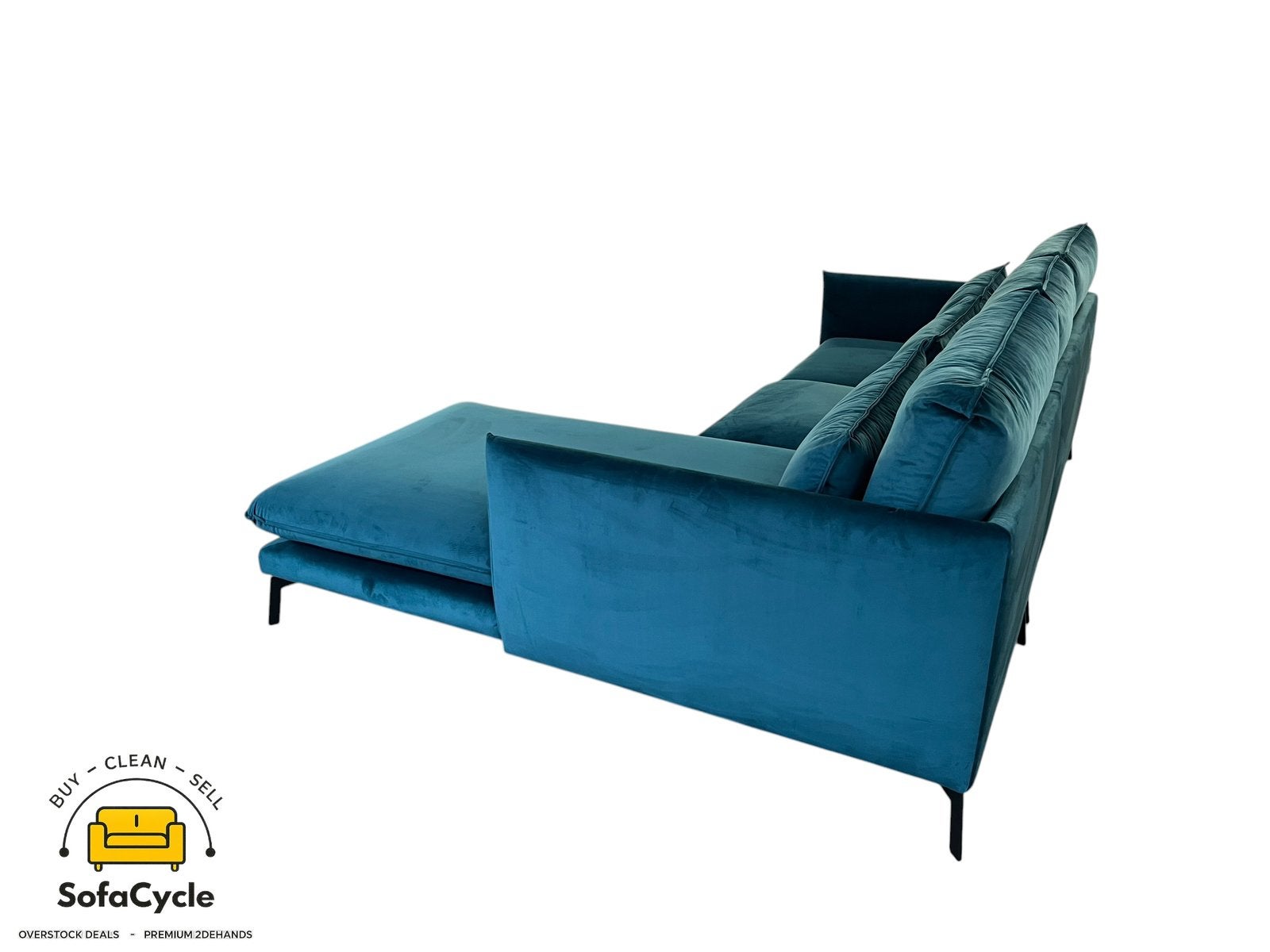 Chateau d'Ax hoekzetel in fluweel, hoek R – showroommodel, Ophalen of Verzenden, Zo goed als nieuw, SofaCycle, Info@sofacycle.be