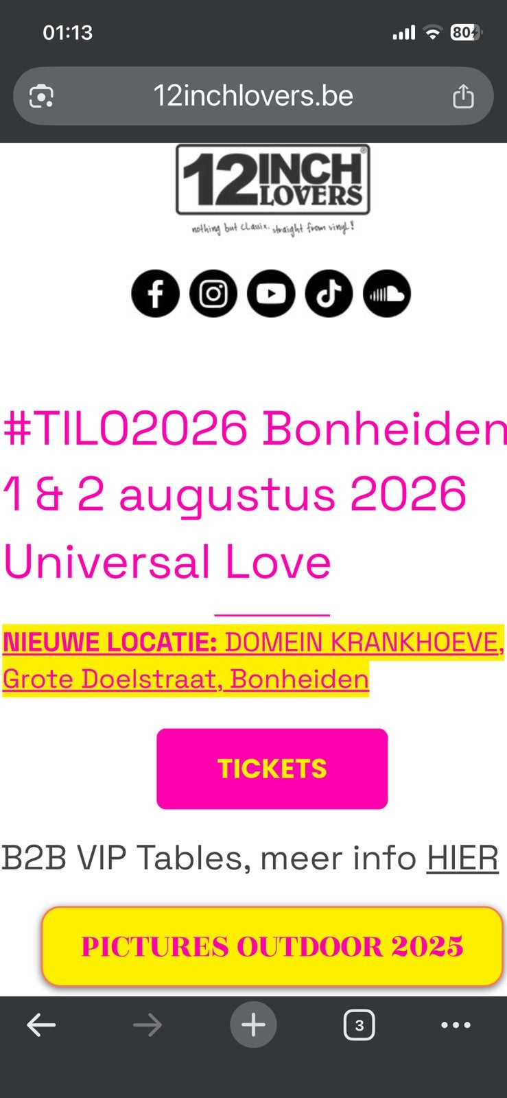 12inch tickets gezocht voor zaterdag Bonheiden, Tickets en Kaartjes, Concerten | Dance, Twee personen, Augustus