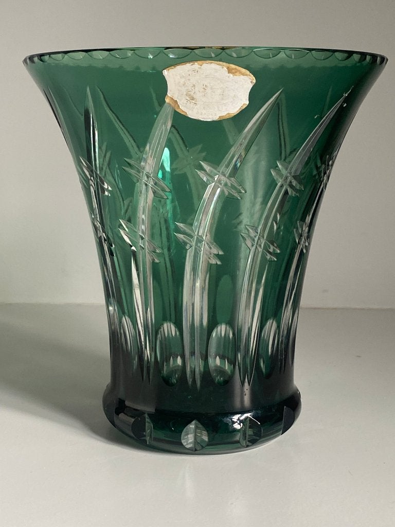 Groene vaas Saint Lambert, Antiquités & Art, Antiquités | Verre & Cristal, Enlèvement