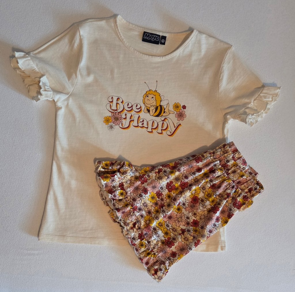 Gebloemde zomerpyjama van Maya, maat 128, Enfants & Bébés, Vêtements enfant | Taille 128, Enlèvement ou Envoi, Comme neuf, Pantalon