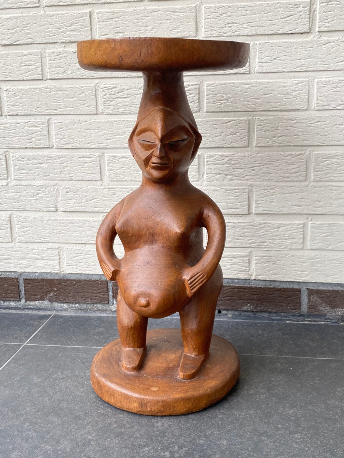 Decoratief Zuid - Afrikaans beeld, Bruin, Afrika, Handgemaakt, 50 cm