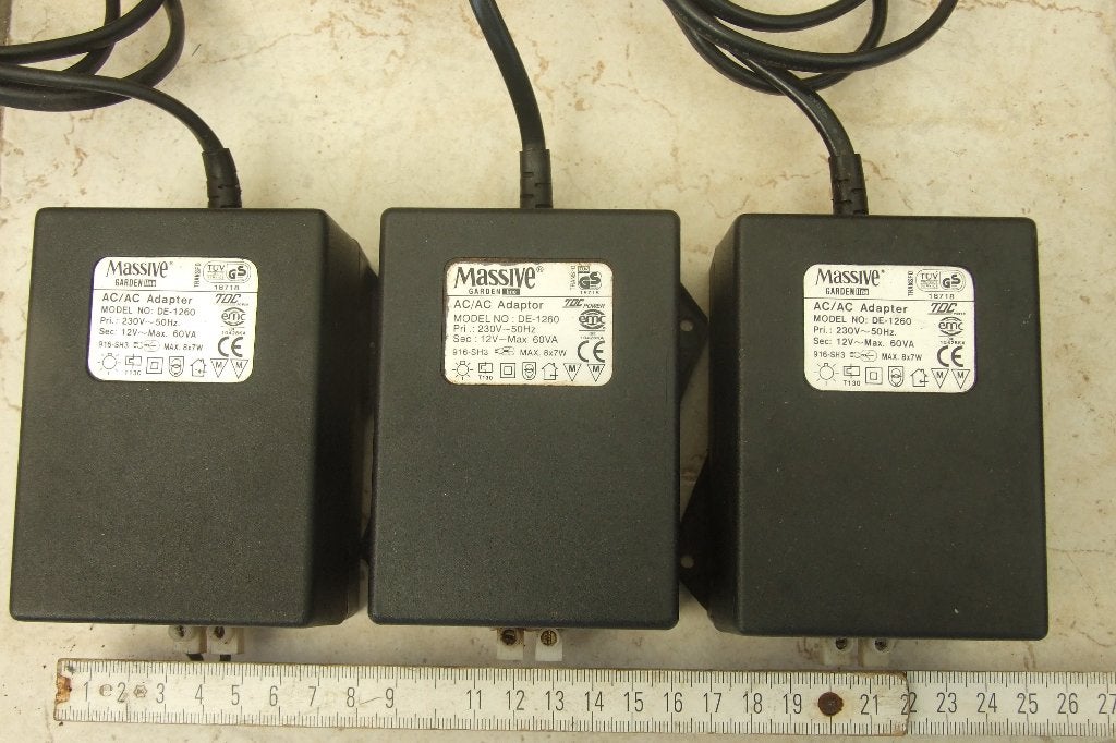 Adapter transformator 12V - 60VA voor elk doel: 2 + 1 gratis, Ophalen, Gebruikt