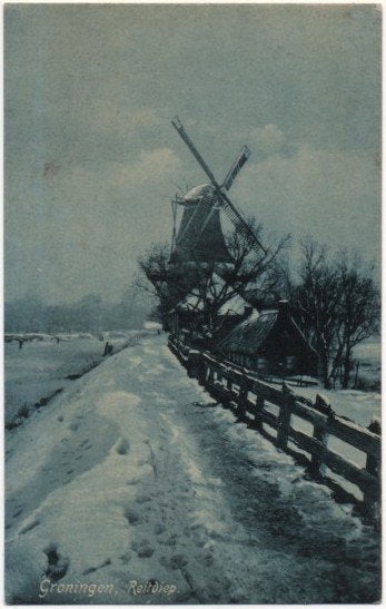 GRONINGEN - REITDIEP, Verzamelen, Postkaarten | Themakaarten, Ophalen of Verzenden, Voor 1920, Ongelopen