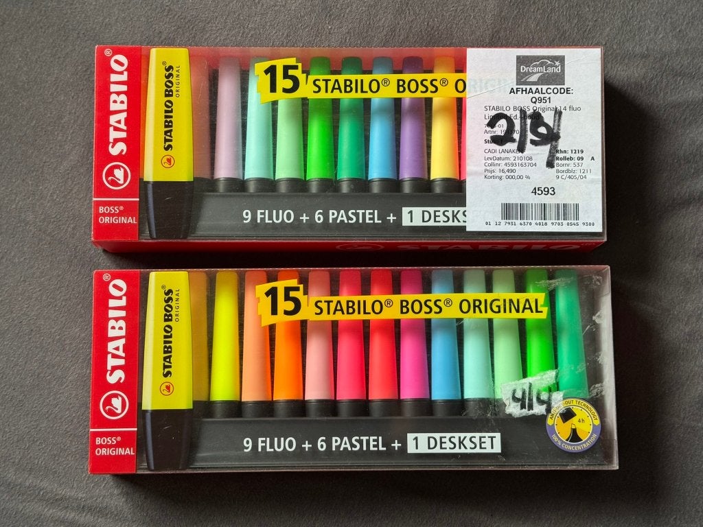 155. Stabilo markeerstiften NIEUW 2 stuks (ook apart), Diversen, Schoolbenodigdheden, Ophalen of Verzenden