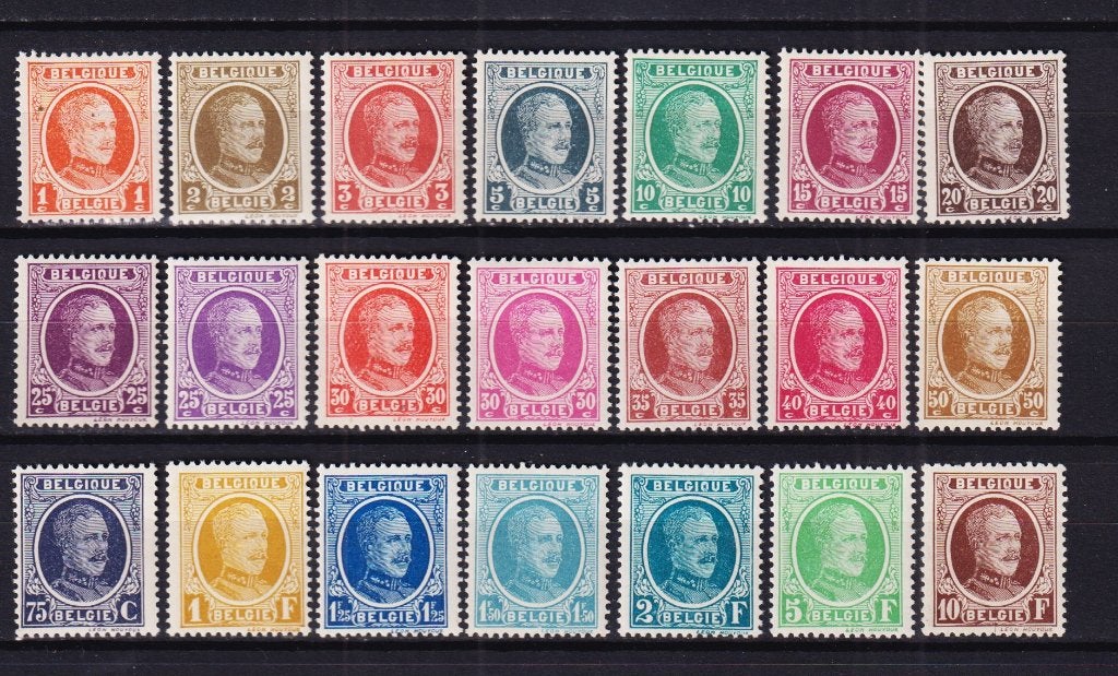 België 1922 OBP 190-210 Albert I Type Houyoux volledig **, Verzenden, Koninklijk huis, Postfris, Postfris
