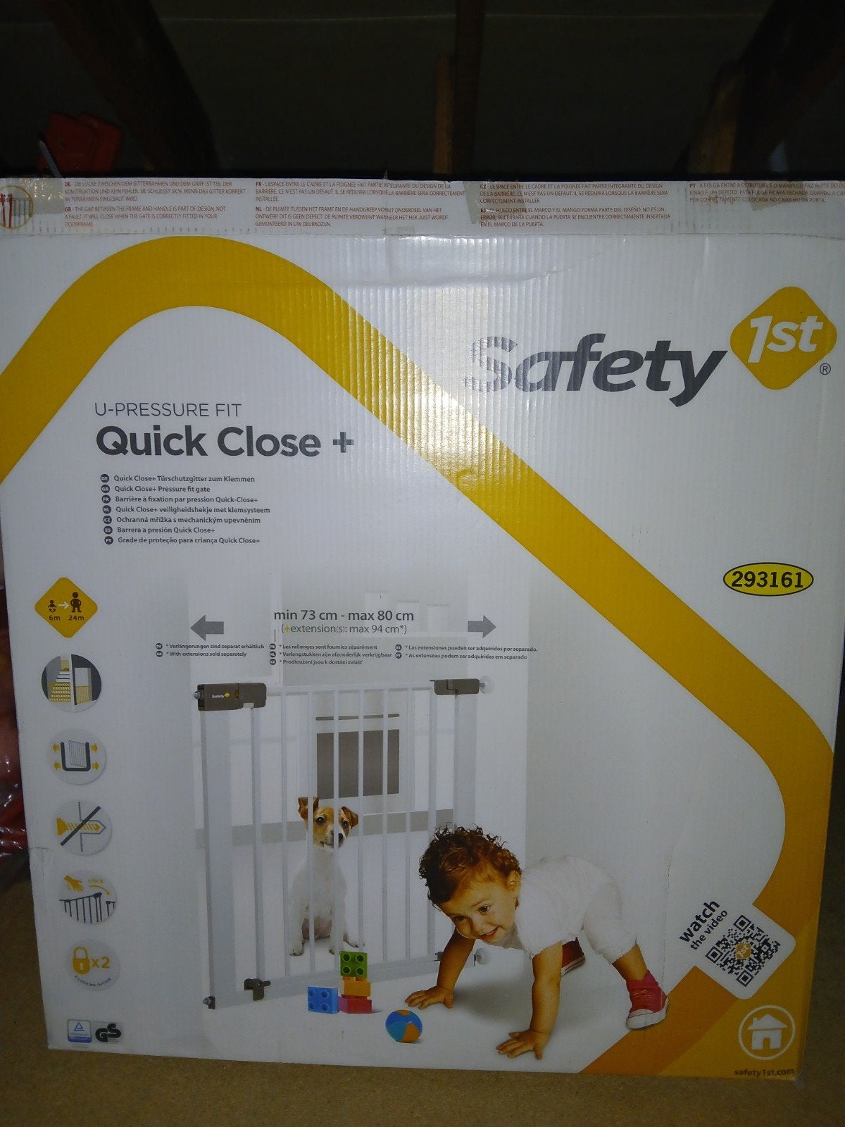 Safety 1st U-Pressure Fit Quick Close, Kinderen en Baby's, Traphekjes, Ophalen, Zo goed als nieuw, Klemhekje, Metaal of IJzer