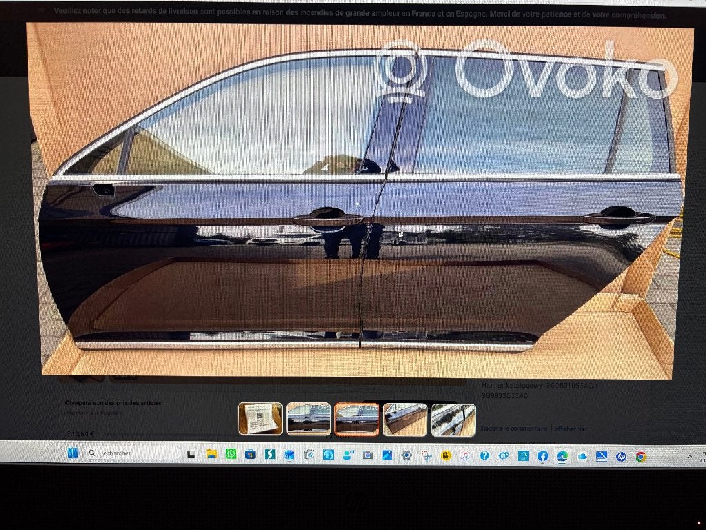 Portes Avant et Arriere Gauche VW Passat GTE  B8 Hybrid, Auto's, Zwart, Bi-Xenon koplampen, 1395 cc, 5 deurs