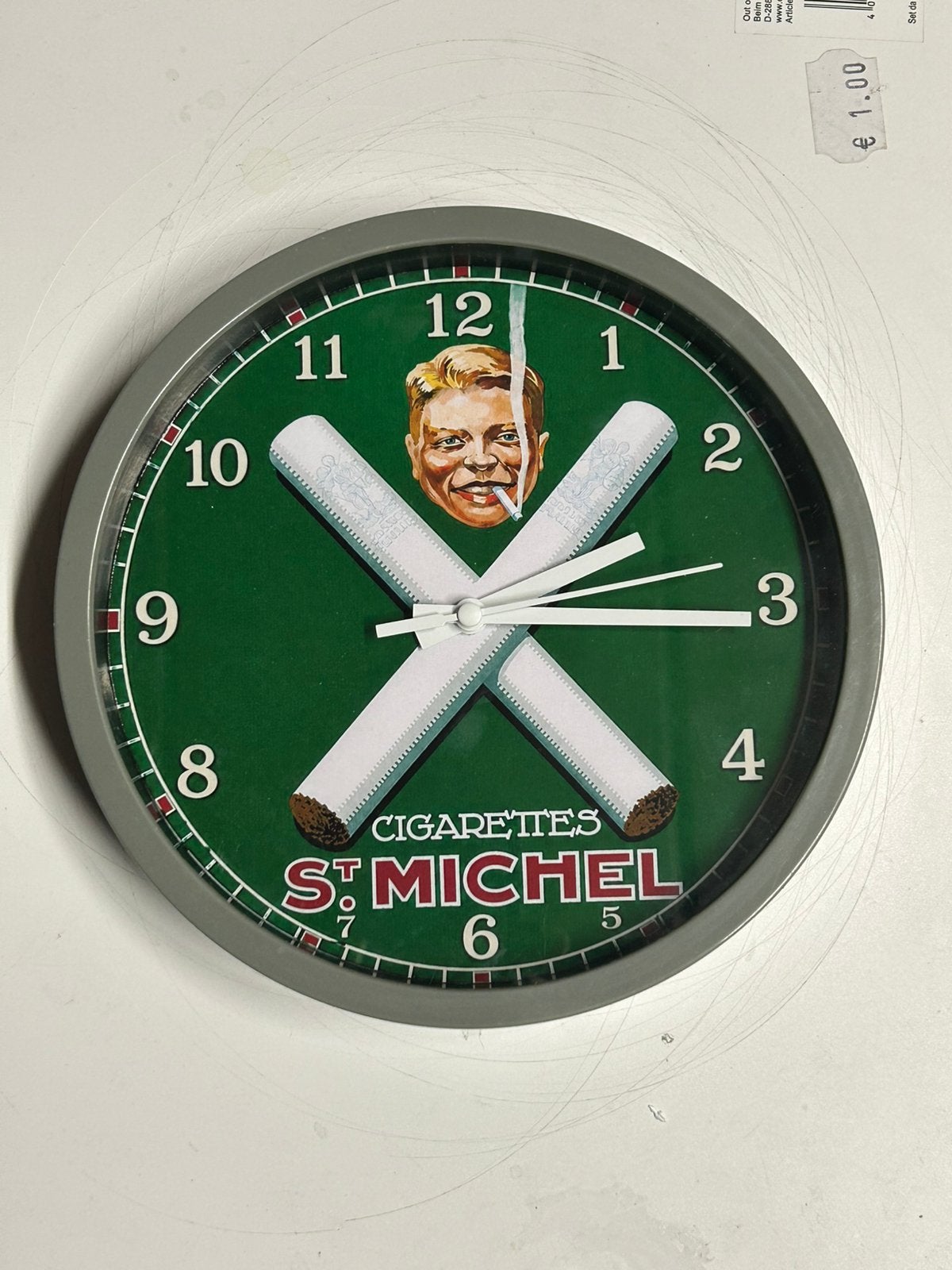 Horloge rétro publicitaire Cigarettes St Michel, Enlèvement ou Envoi, Neuf