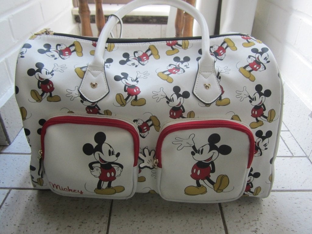 Magnifique sac de voyage "Mickey", Bijoux, Sacs & Beauté, Neuf, Enlèvement ou Envoi, Moins de 35 cm, Blanc
