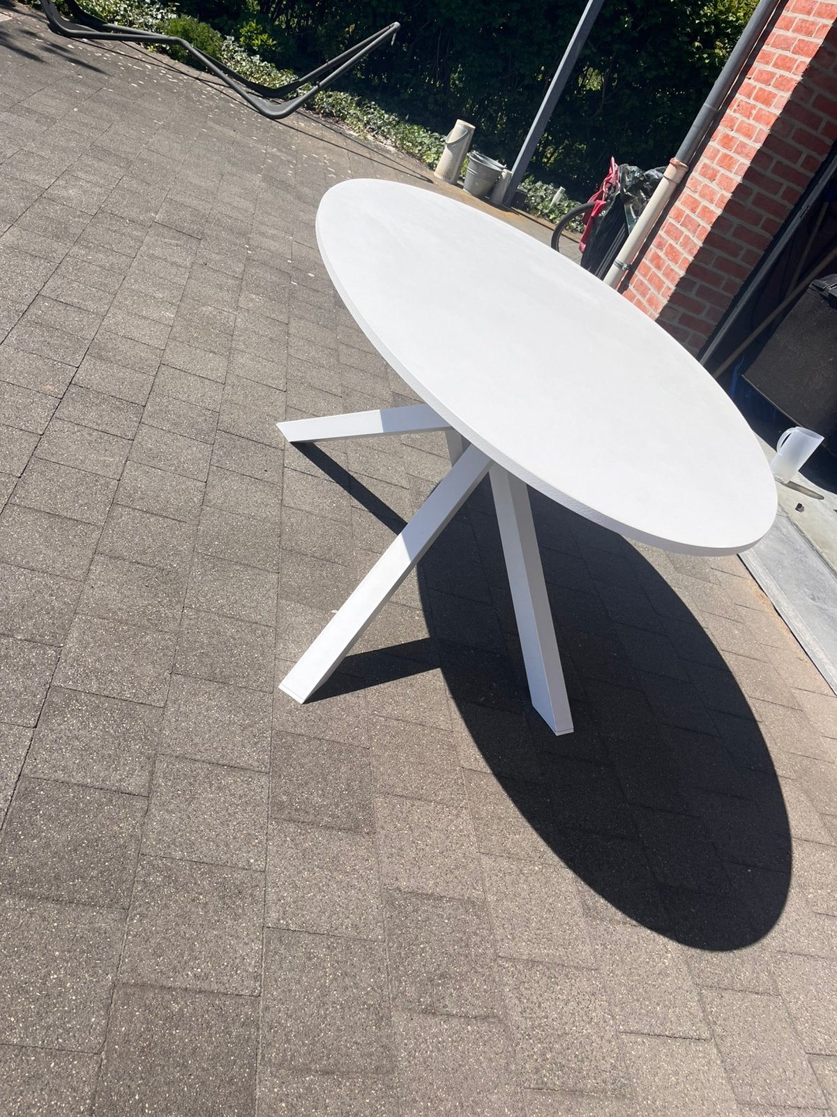 Witte eettafel 6 personen, 150 à 200 cm, Cinq personnes ou plus, Comme neuf, 100 à 150 cm
