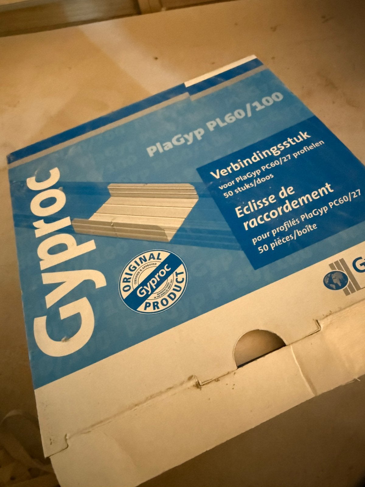 Gyproc PlaGyp PL60/100 verbindingsstukken, Doe-het-zelf en Bouw, Ophalen, Nieuw